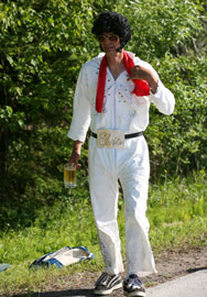 Elvis has entered the 2008 Grandma's Marathon spectator aisle!